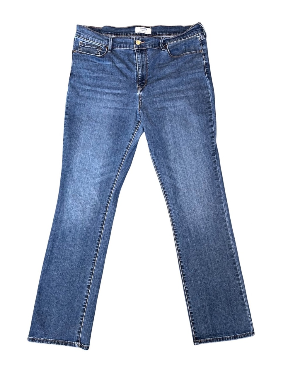 Denizen by Levi’s Womens jeans sz 14 blue high rise straight leg denim #298